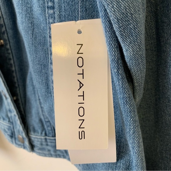 Notations | Small | NWT Women's Blue Denim Jean Jacket - Picture 5 of 7